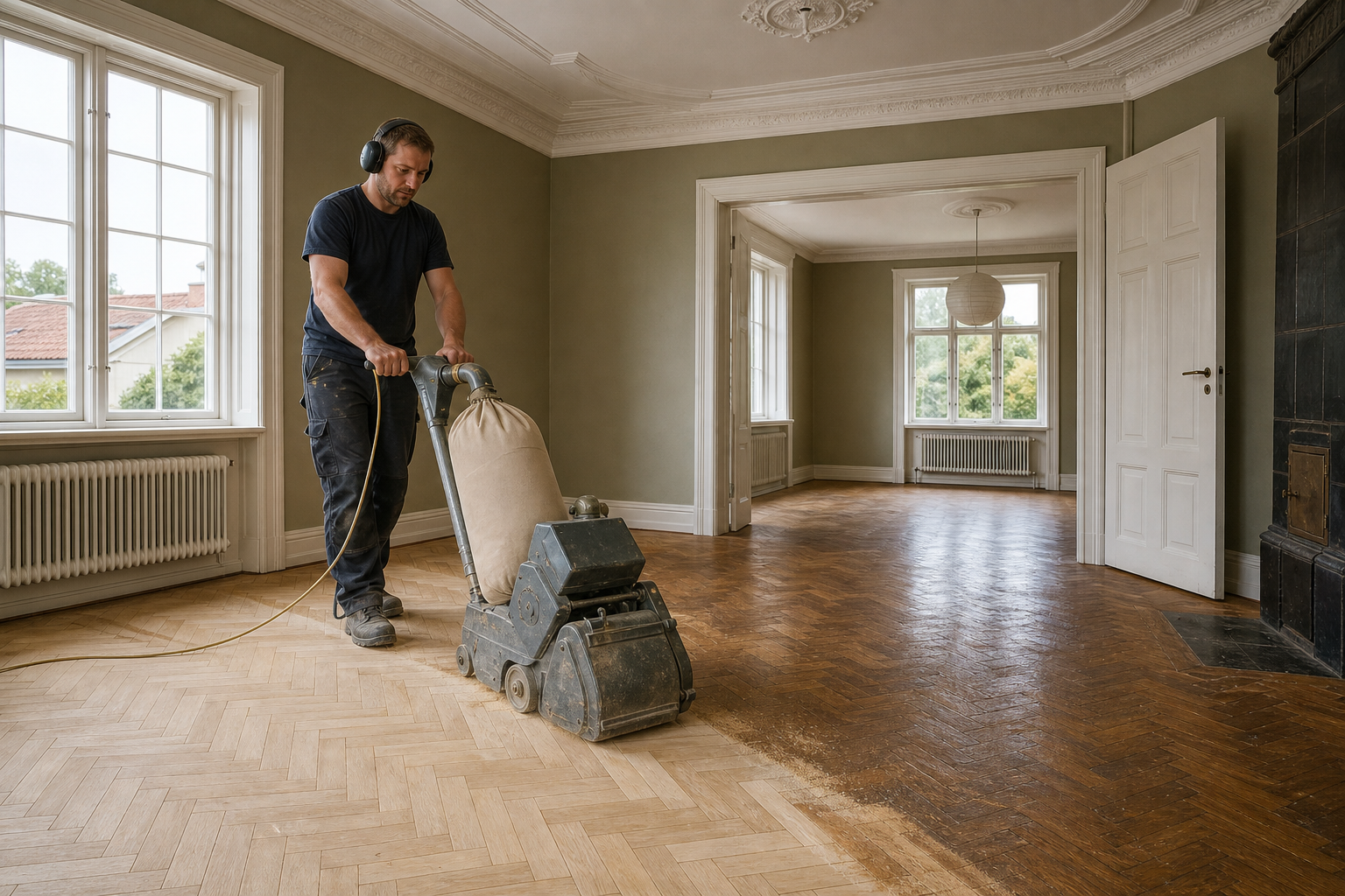 Golvrenovering som ger trägolvet tillbaka sin karaktär