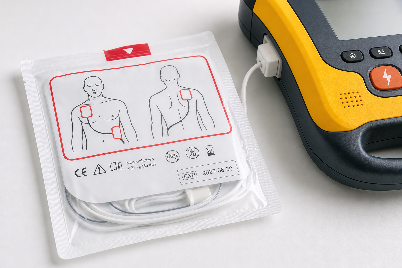 Elektroder till hjärtstartare, matchade mot din modell